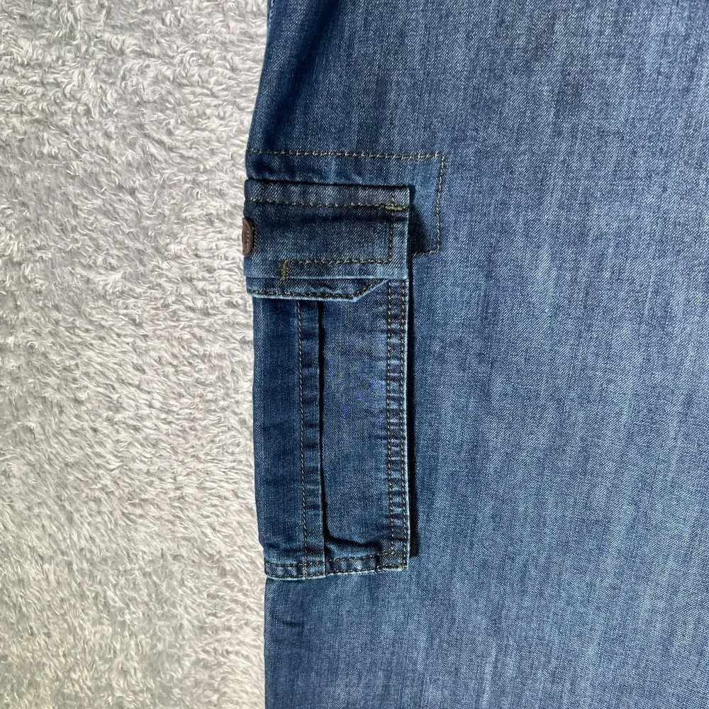 Zhan‎ Di Ji Pu AFS 1961 Denim Cargo Pants Blue Utility Workwear Carpenter